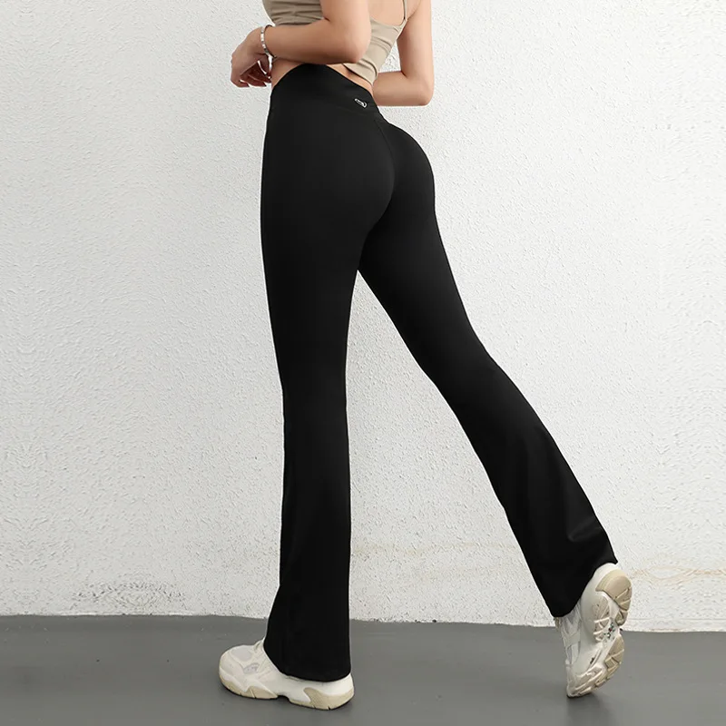 Women Leggings Yoga Pants Sports Curve Mermaid Leg Fit Slim Leggins High Waist Elastic Dance Sport Tights Fitness Flared Pants