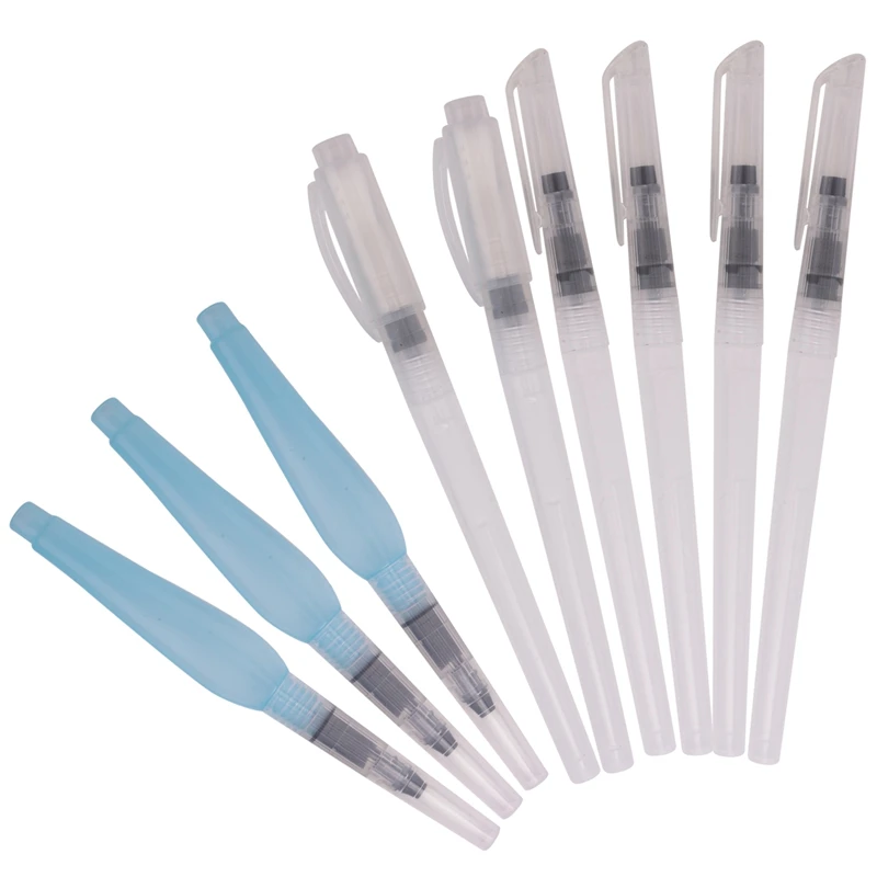 

Water Brush Pen Set,9 PCS Water Tank Brush,Water Brush Pen With Water Tank,Watercolor Water Pens For Watercolor Painting