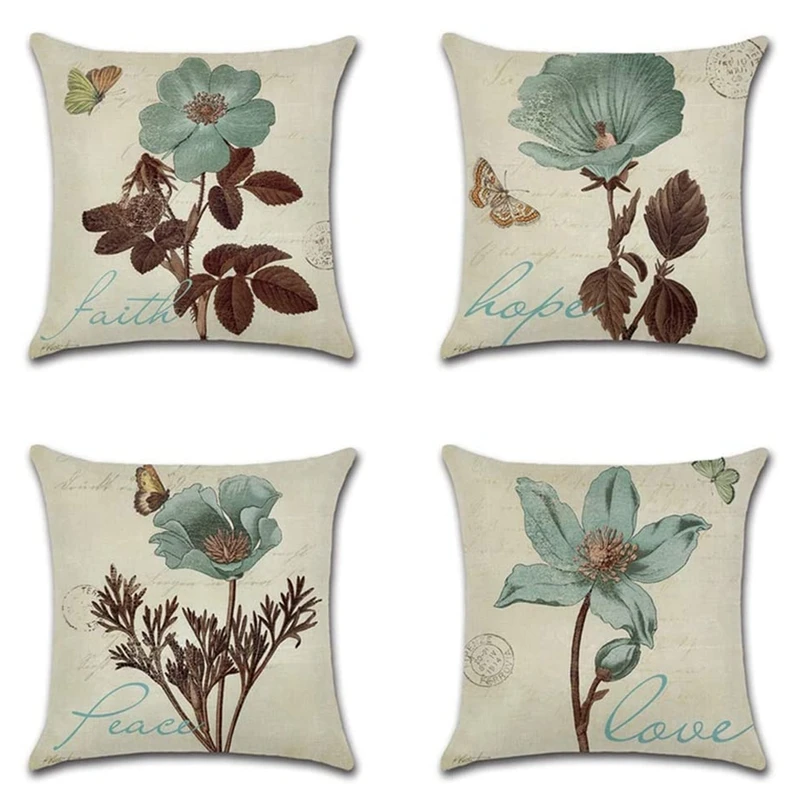 

Decorative Cushion Covers, Throw Pillow Covers, Perfect to Outdoor Patio Garden Bench Living Room Sofa Farmhouse Decor