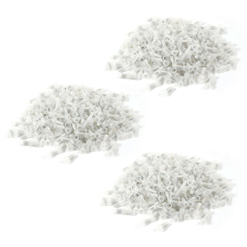 

900 Pcs CE-1 Closed End Wire Connectors 22-18 Gauge Crimp Caps White