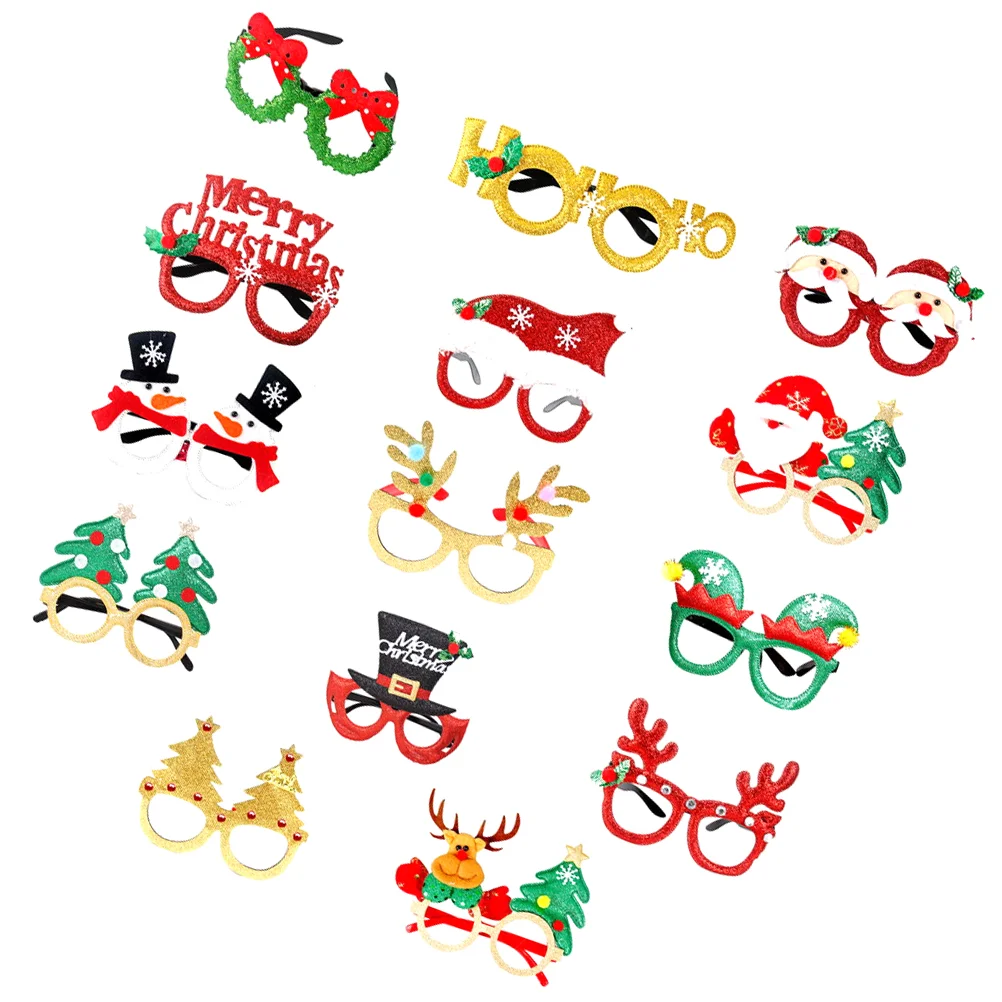 

14pcs Party Glasses Holiday Eyeglasses Christmas Photo Prop Novelty Christmas Glasses Xmas Party Eyeglasses