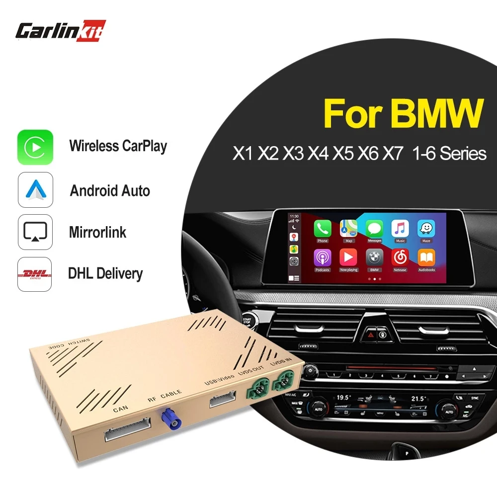 

Carlinkit 2.0 For Apple CarPlay Wireless Android Auto Decoder For BMW System 2010-2019 Mrrorlink IOS 14 Car Multimedia Payer