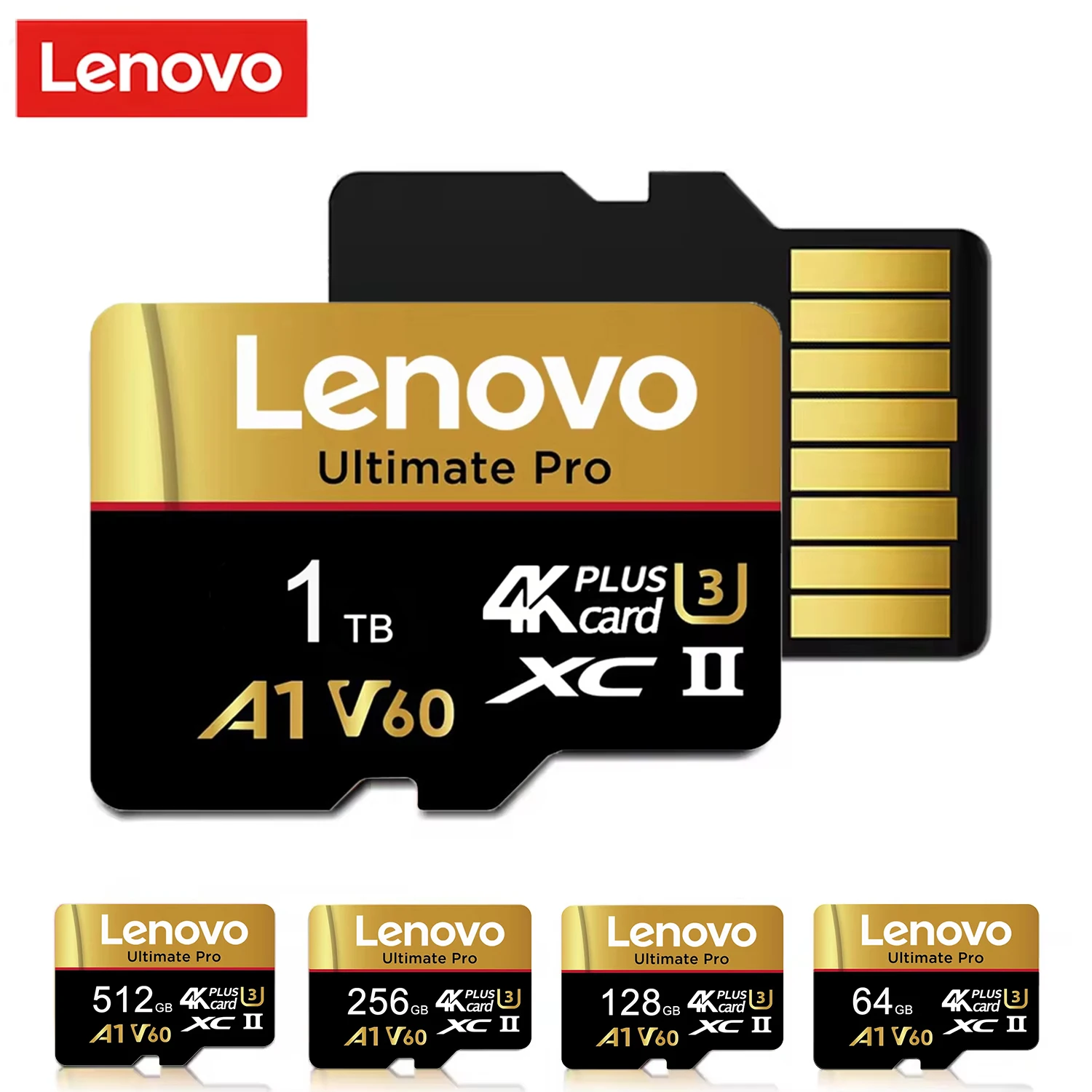 Фото Оригинальная карта памяти Lenovo Micro TF/SD XC 16GB 512GB 256GB 128GB 32GB 64GB Class 10 U3 4K для ноутбуков и настольных ПК, высокая скорость №2