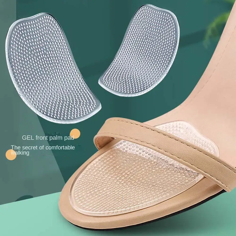 

1 Pair Anti-Slip Heel Patch Soft Orthopedic Insole Foot Cushions Transparent Gel Forefoot Insole Shoes Pads Foot Protection
