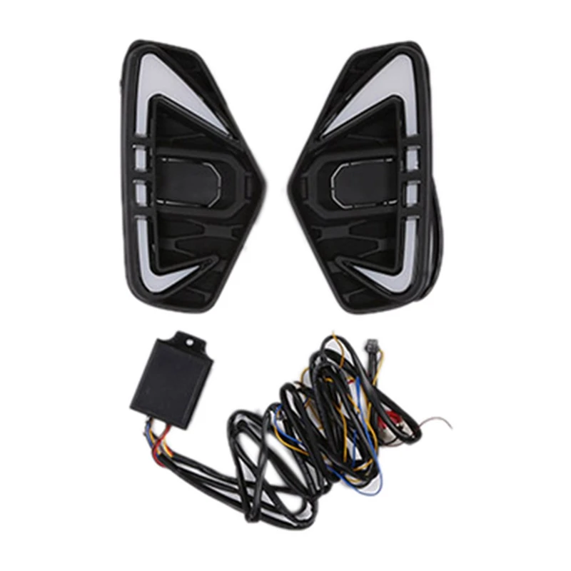 

LED Daytime Running Light for Nissan Navara NP300 2020 2021 Yellow Turn Signal Relay Waterproof DRL Fog Lamp Decoration