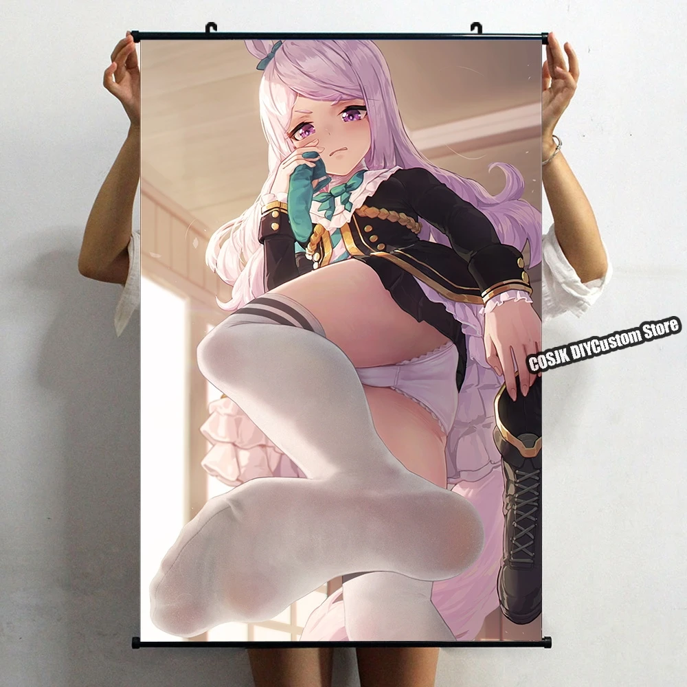 HOT Anime Umamusume: Pretty Derby Mejiro McQueen Gold Ship Poster Wall Scroll Home Decor Living Room Decoration Collectible Art