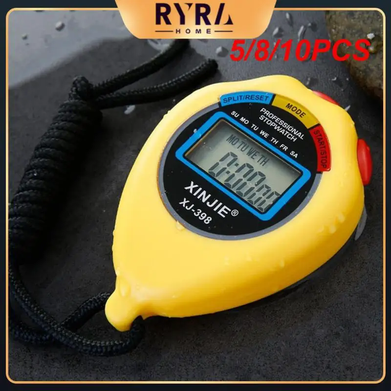 

Sports Stopwatch Timer Waterproof Digital Professional Handheld LCD Handheld Stop Watch For Sports Counter With String Measure