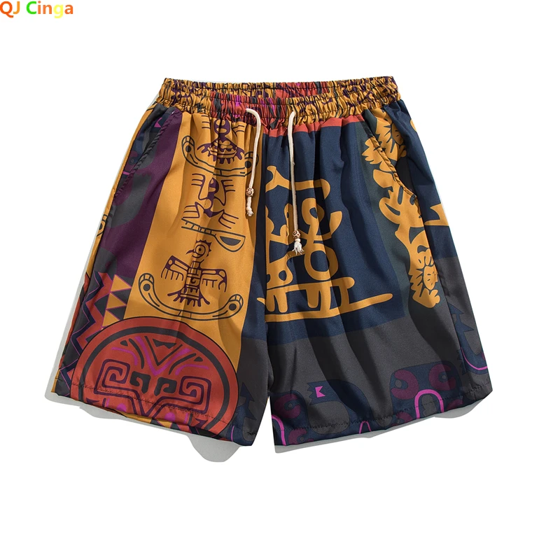 

The new summer printed lace-up shorts for men Hawaiian Beach shorts fashion quick drying shorts