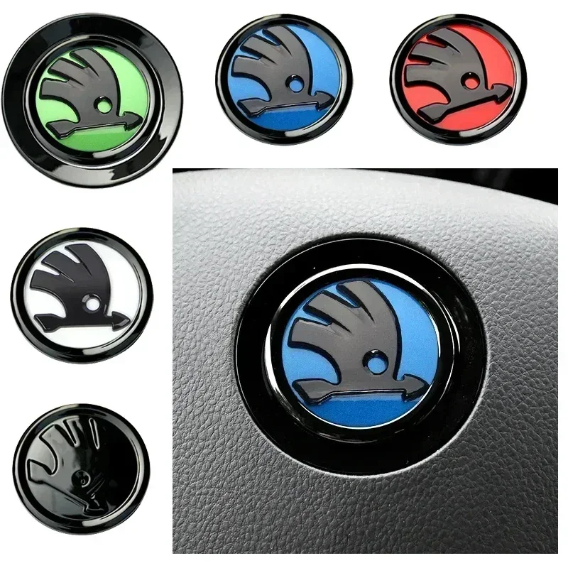 Для Skoda 4 6 см внутренняя наклейка на руль Felicia Vision-E 440 Afriq Kamio Fabia Octavia Kodiak Kamik