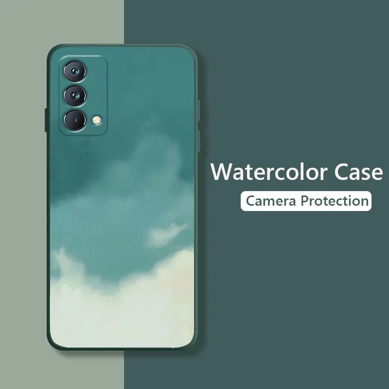 watercolor soft tpu silicone phone case for oppo realme gt master edition 5g colorful back cover free global shipping