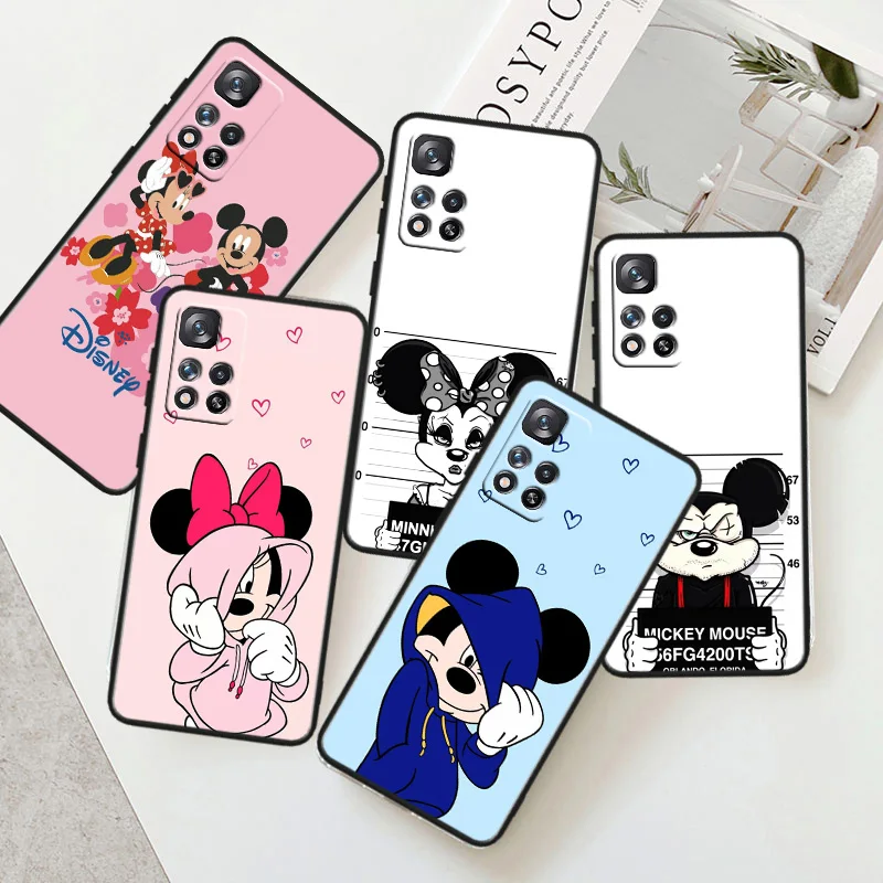 

Mickey mouse love Phone Case For Xiaomi Redmi Note 11E 11T 11S 10T 10S 9S 9T 8T 7 Pro Plus Lite Max Black Cover