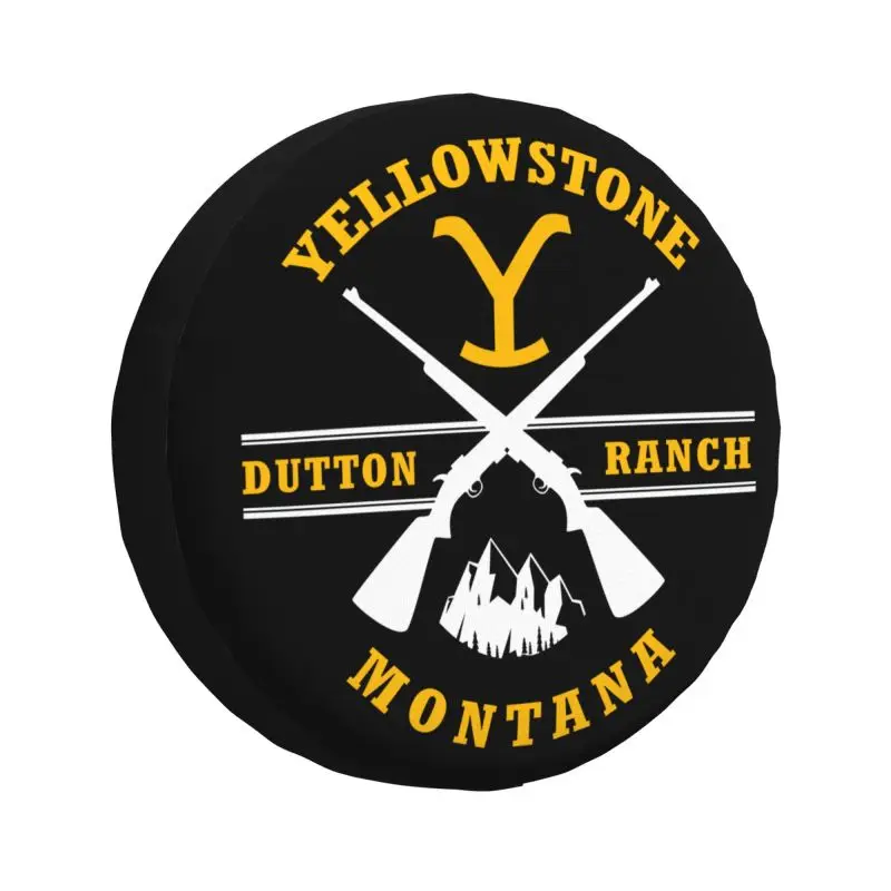 

Yellowstone Dutton Ranch Guns Spare Tire Cover for Jeep Mitsubishi Pajero SUV RV 4x4 Car Wheel Protectors Accessories