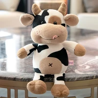 cartoon milk cow plush doll cute simulation cattle animals plush toys soft stuffed sweater cow pillow kids birthday gifts