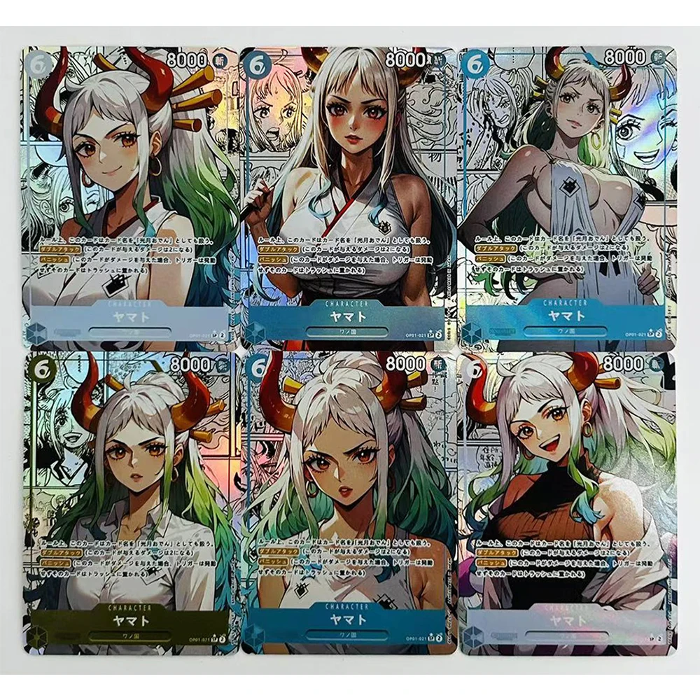 6 шт./компл. аниме One Piece DIY ACG сексуальные блестящие коллекционные карточные игры