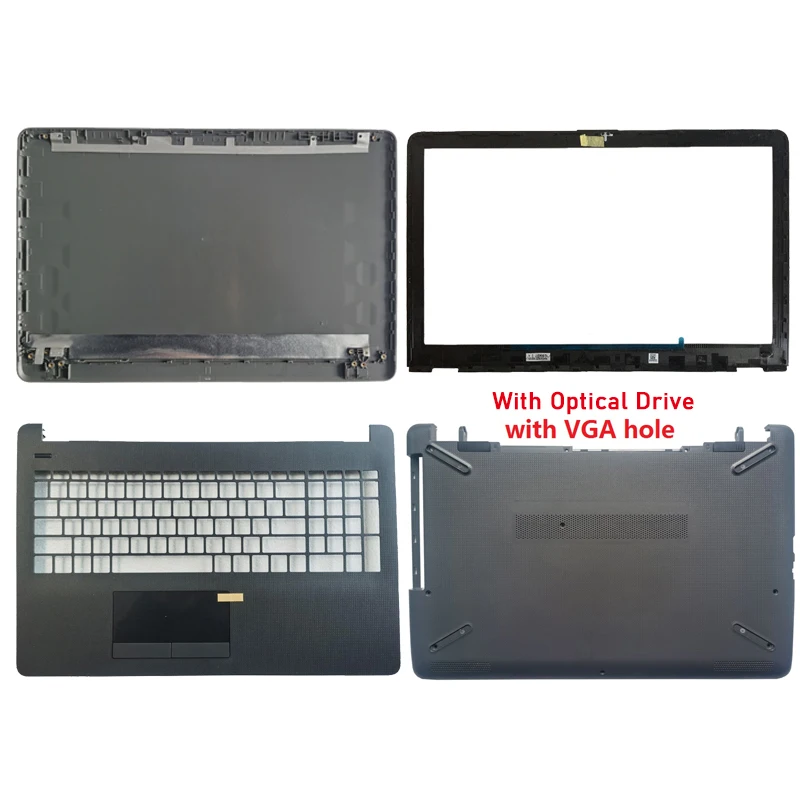 

New Laptop Gray Cover For HP 15-BS 15T-BS 15-BW 250 G6 255 G6 929893-001 LCD Top Back Cover/Front Bezel/Palmrest/Bottom Case