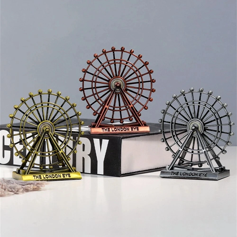 

Desktop Accessories Creative Retro Handicraft London Eye Ornament Ferris Wheel Model Rotatable Art Figurine
