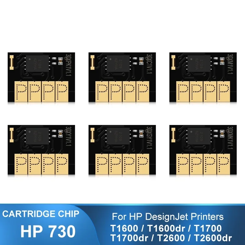 

Чип чернильного картриджа для HP 730, новый обновленный чип HP 730 для принтеров HP DesignJet T1600 T1600dr T1700 T1700dr T2600 T2600dr