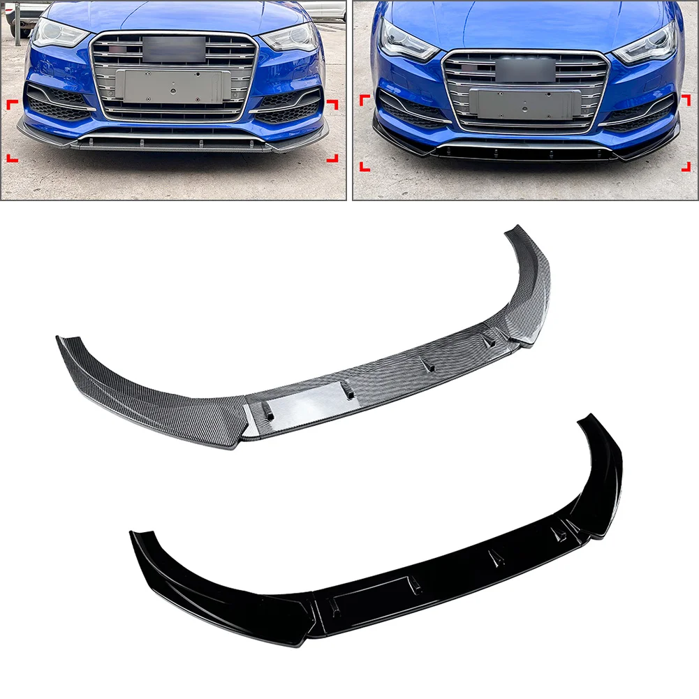 Спойлер на передний бампер автомобиля для Audi A3 S-Line S3 8V Pre-Facelift 2013 2014 2015 2016