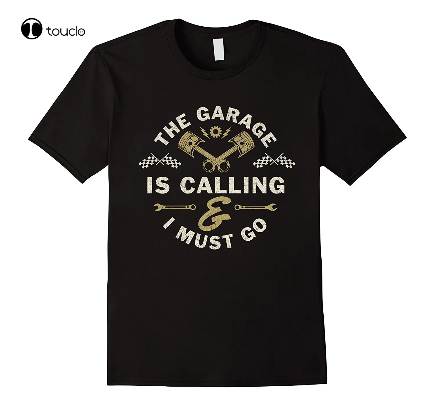 

Summer Cool Men Tee Shirt The Garage Is Calling And I Must Go Mechanic T Shirt Funny T-Shirt Custom Aldult Teen Unisex Unisex