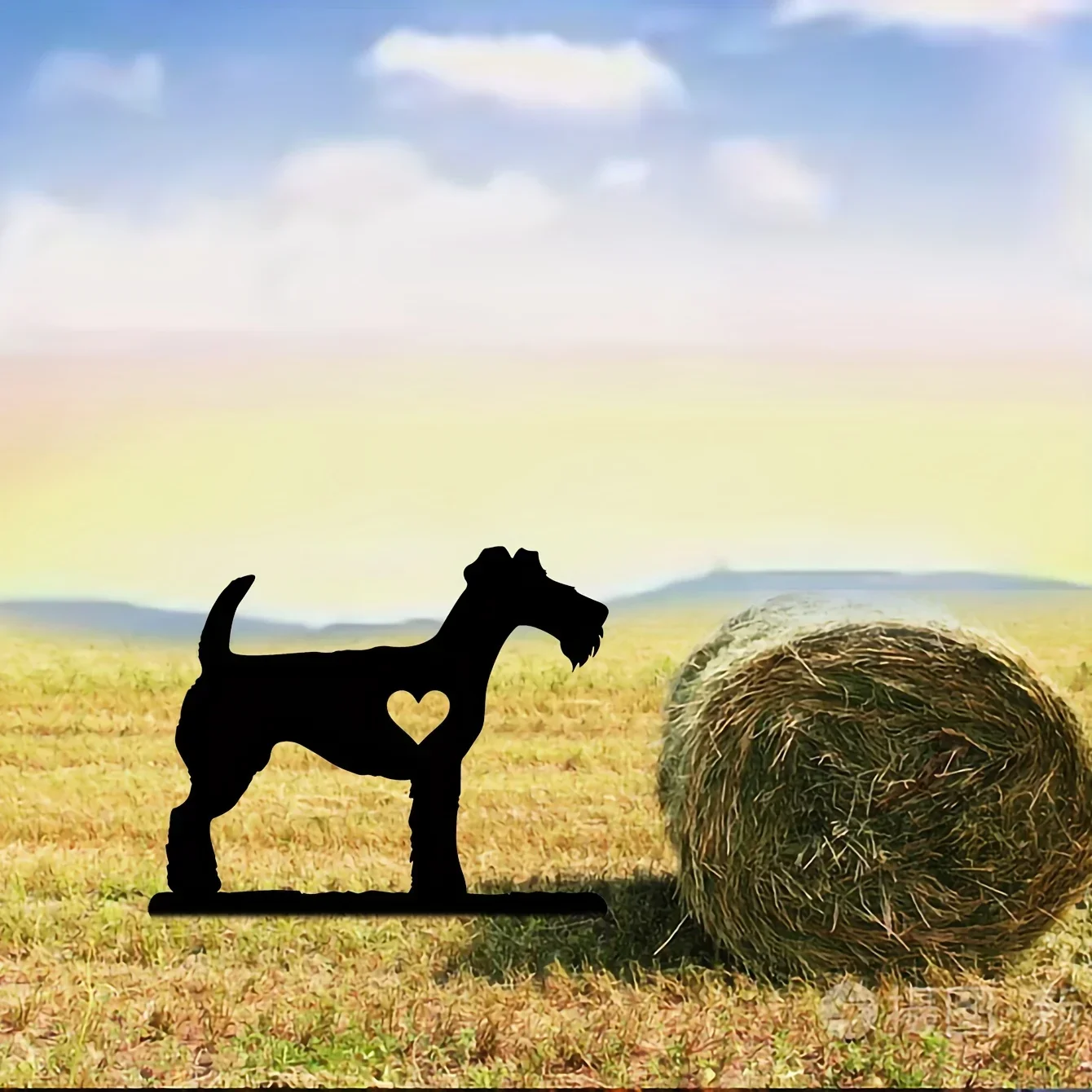 CIFBUY Deco Большой шнауцер Собака Садовый кол Железный художественный силуэт