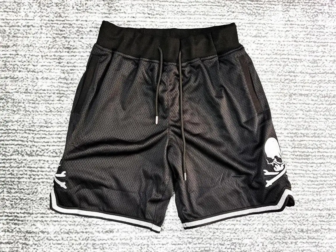 2024 шорты с черепом и вышивкой в виде скелета мешковатые джинсы летние брюки MMJ