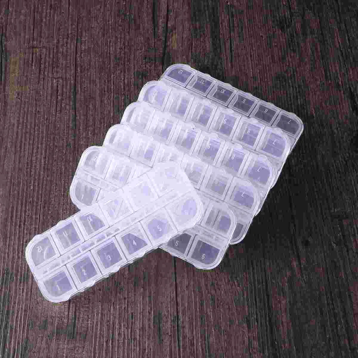 

6Pcs Storage Box Transparent 12 Grids Storage Box Organizer Holder Storage Box Organizer for Storage