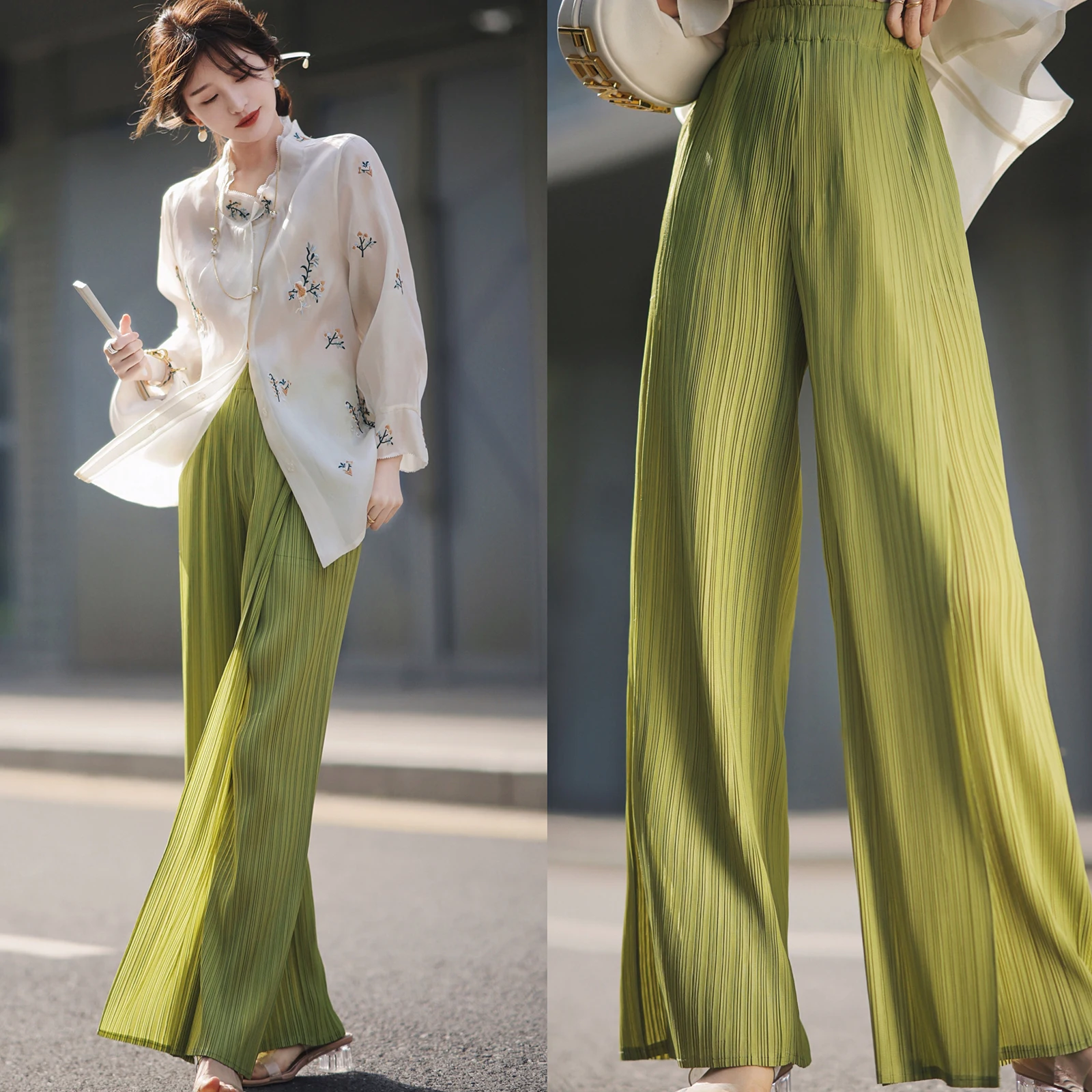 

Расклешенные и удобные весенние брюки 2023 модная женская одежда