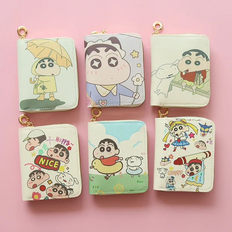 

2023 new crayon small new coin wallet cartoon cartoon printing female student short zipper card bag to send girlfriend gift