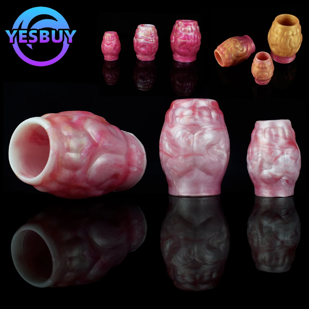 YESBUY полые кольца для члена с драконом силиконовый рукав пениса мужской