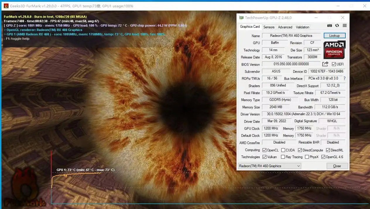 Видеокарта ASUS Raphic RX 460 2 ГБ GDDR5 бит Radeon |