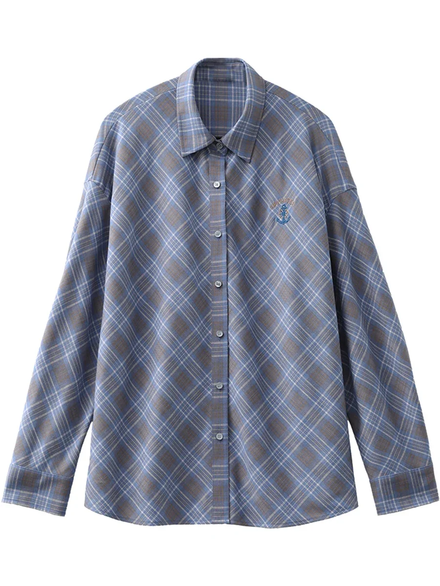 CHIC VEN женские рубашки в стиле ретро повседневные свободные клетчатые блузки с