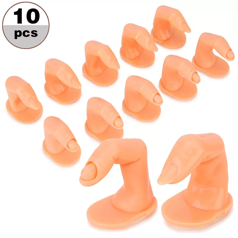 

Пластиковая тренировочная модель для искусственного пальца для ногтей инструмент для пальцев «сделай сам» акриловый УФ-гель маникюрные ин...