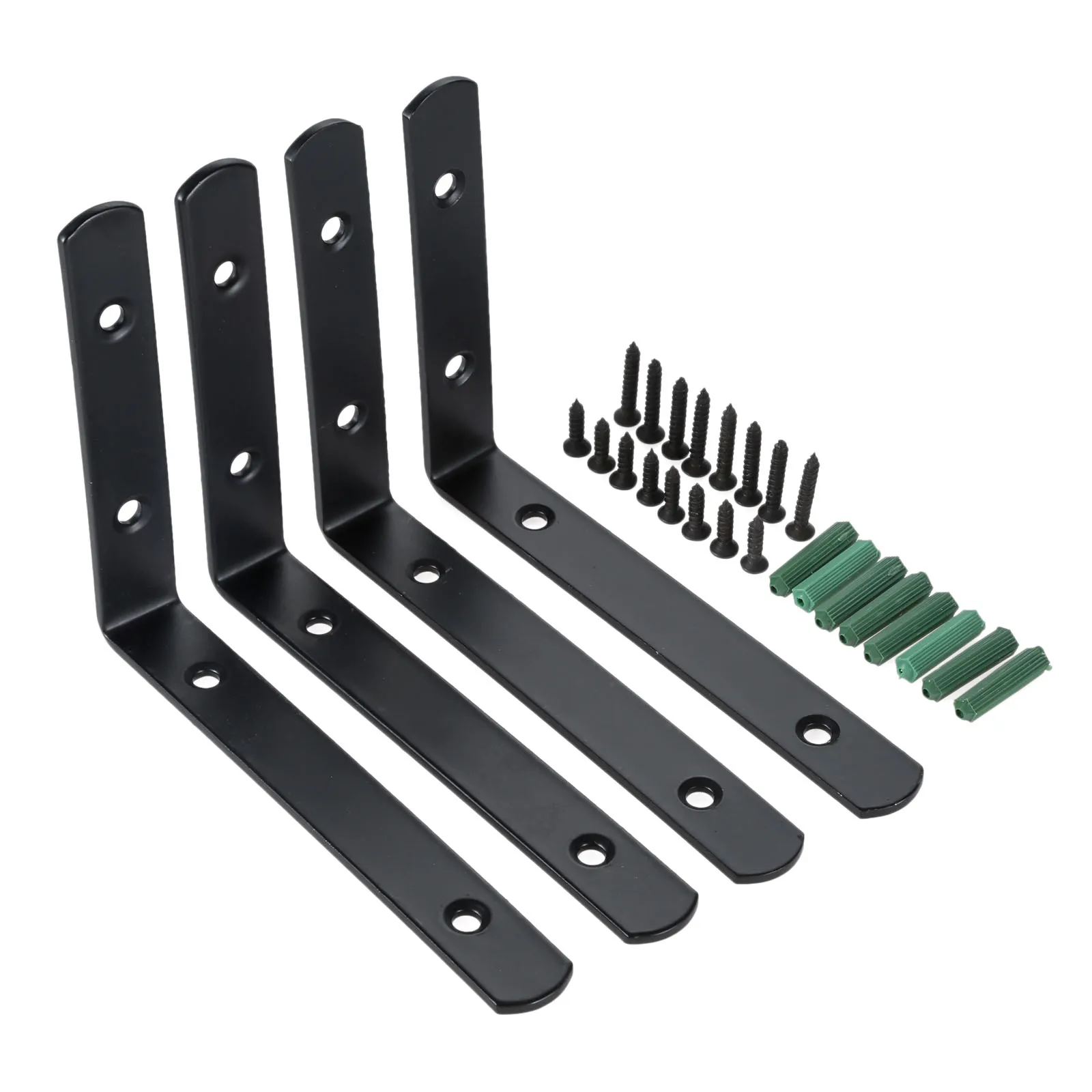 

4pcs Angle Bracket Stainless Steel Corner Brace Fastener L Shaped Right Angle Brackets Corner Protector Shelf Support