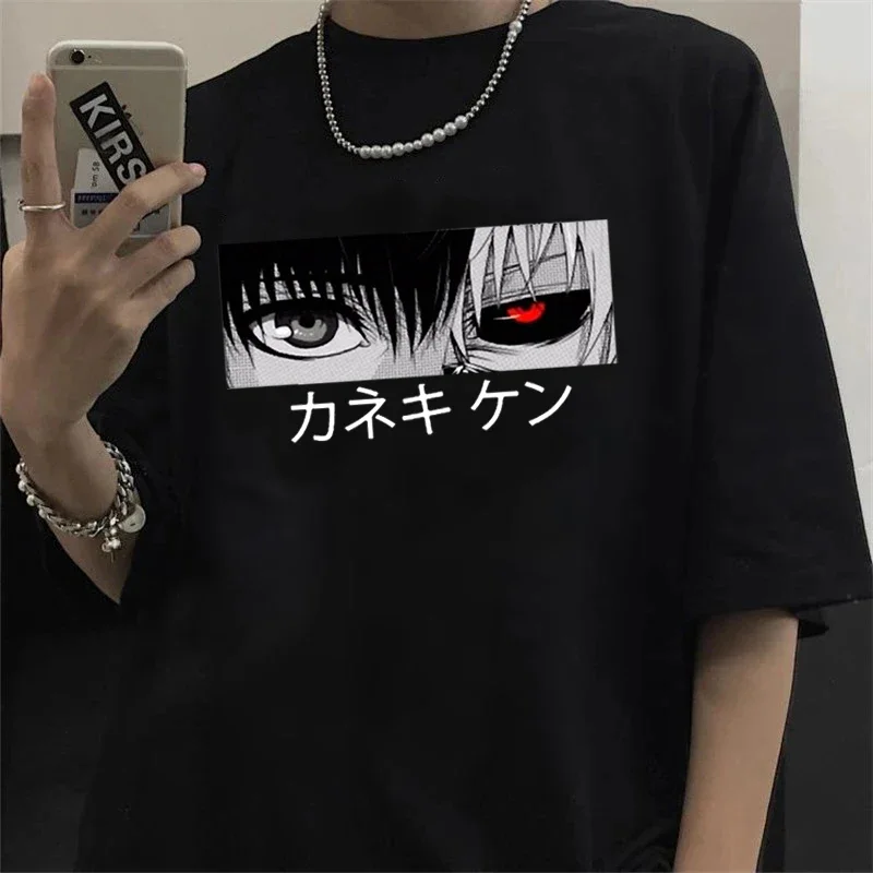 Футболка Tokyo Ghoul Kaneki Ken Eyes Ulzzang с графическим рисунком мужские повседневные