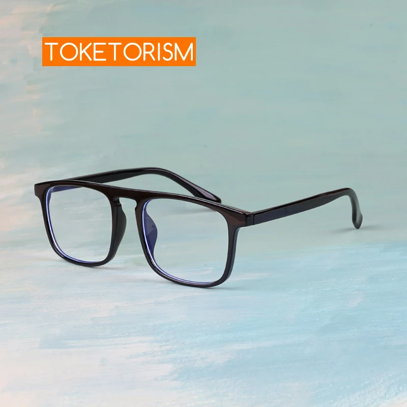 

Toketorism Big Square Glasses Women's Optical Frame Blue Light Spectacle Frames Men 8933