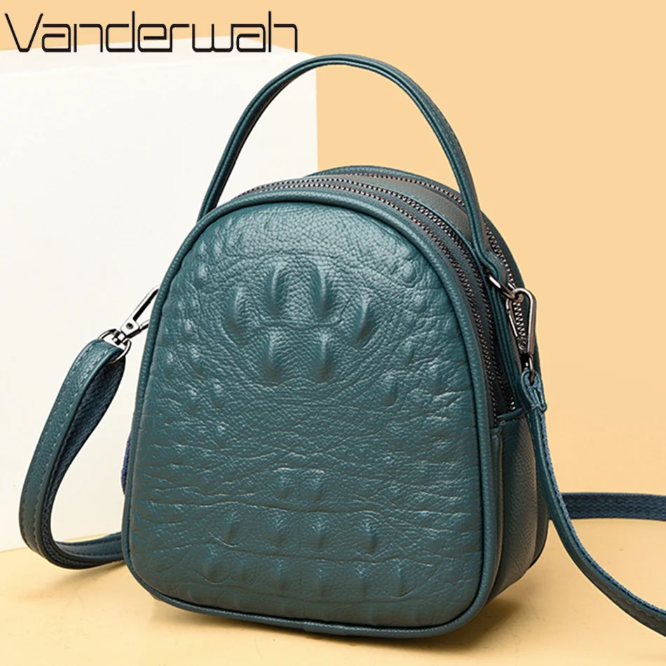 

Small Crocodile Pattern Phone Bag Luxury Handbag Women Shoulder Bags Designer High Quality Soft Leather Crossbody Messenger Sac