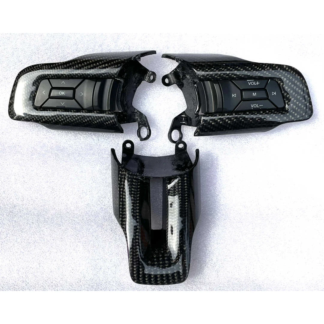 

Real Carbon Fiber Steering Wheel Cover Trim Moldings For Ford Mustang 2015 2016 2017 2018 2019 2020 3 Pcs