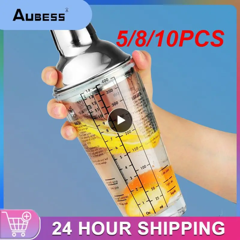 

5/8/10PCS Cocktail Shaker stainless steel Bar Accessories Mixer Wine Martini Boston Shaker shake cup wine drink bottle Barware