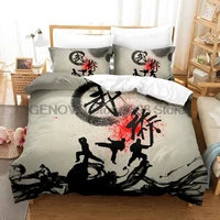 luxury kungfu design bedding set yin and yang duvet cover 23pcs bed linen twin full double single size bedclothes home decor