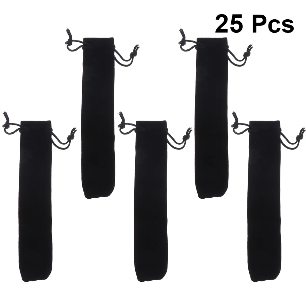 

25 Pcs Drawstring Pen Holders Black Gift Boxes Presents Soft Pouch Jewelry Gift Boxes Holder Drawstring Bag
