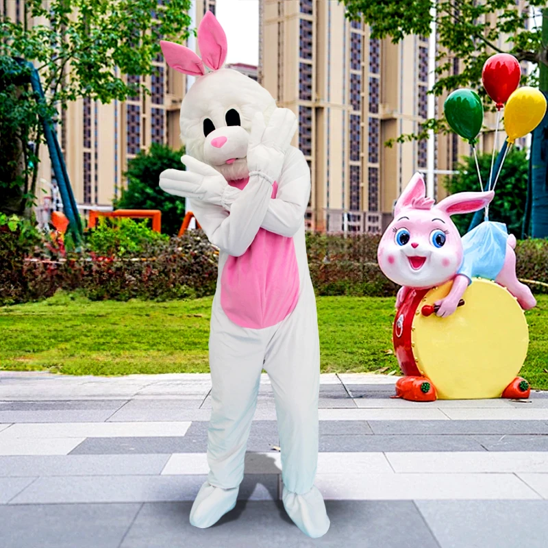 Косплей Пасхальный кролик мультфильм костюм талисмана реклама церемония день