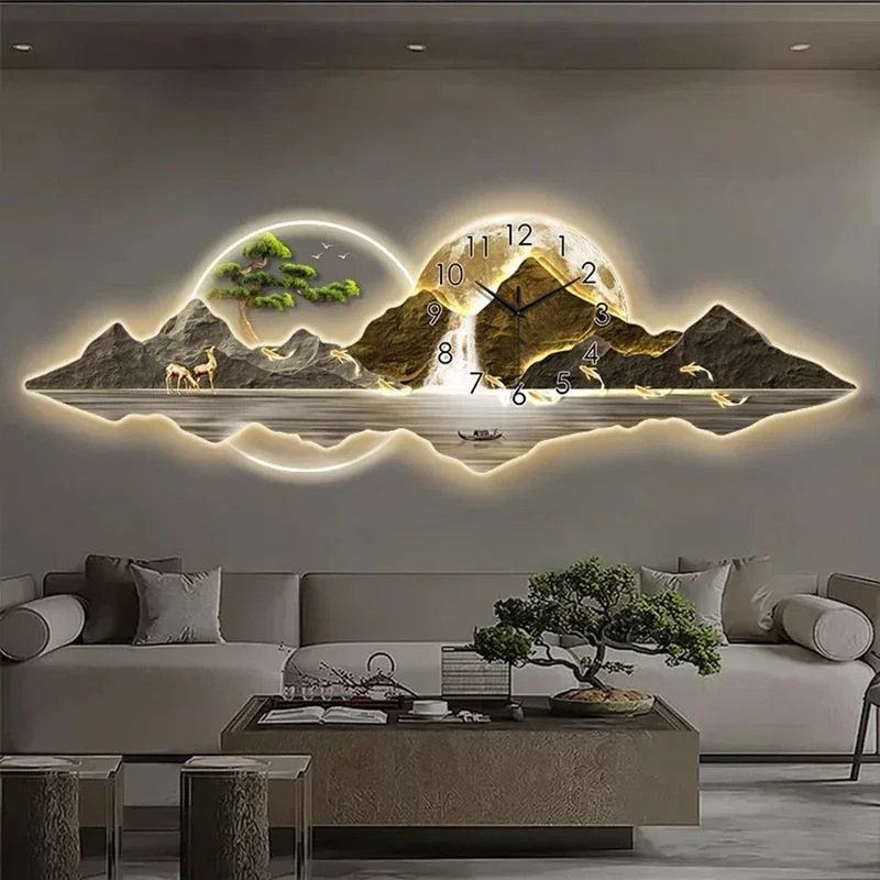 Роскошные большие настенные часы художественная роспись современные