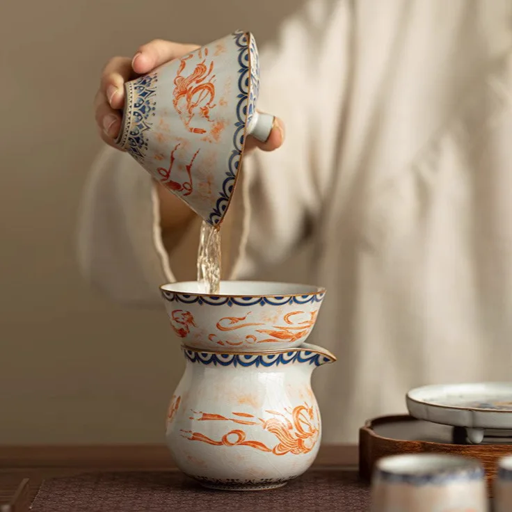 Ru Ware Dunhuang Kweichow Moutai бамбуковая шляпа Tureen с защитой от ожогов большая вместительная