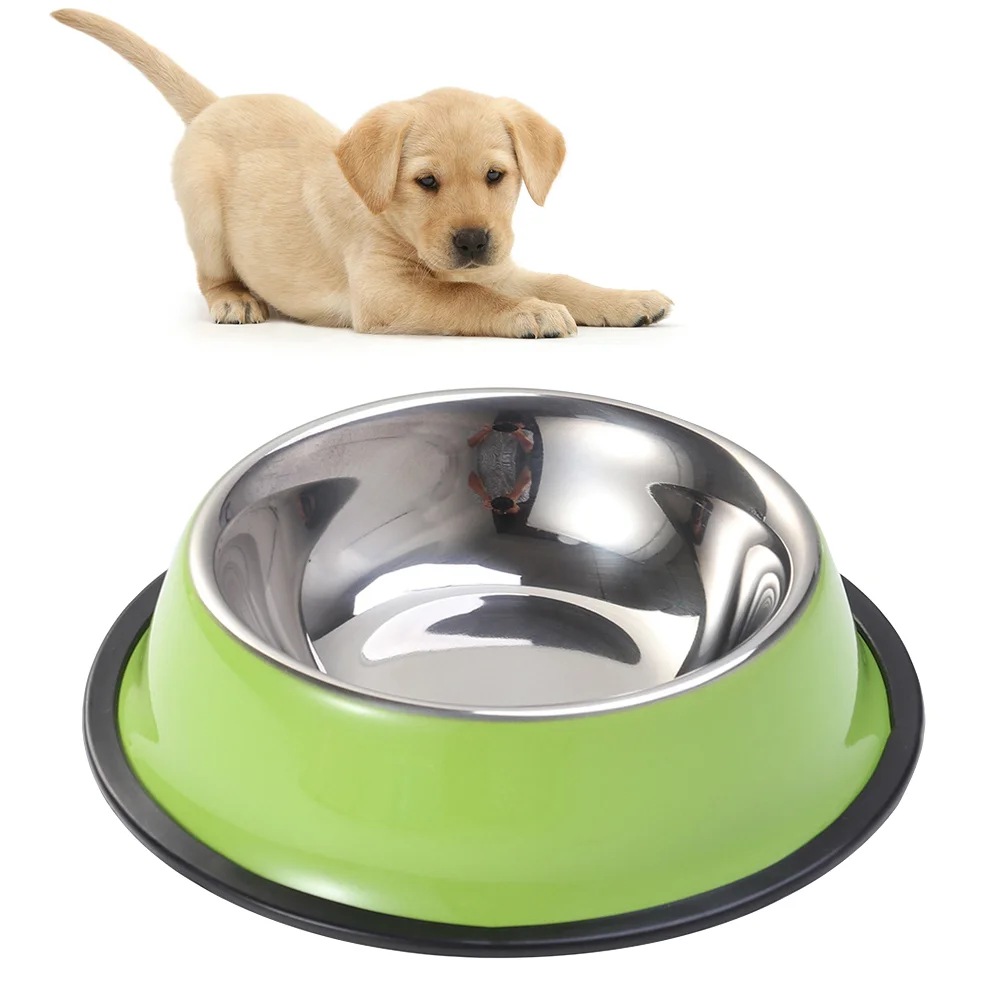 Миска для собак из нержавеющей стали посуды воды лапы миска корма кормушка