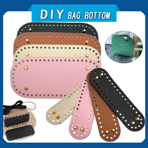 High Qualtiy pu Leather Bottom With Holes Rivet For Knitting Bag Handbag Bottom DIY Women Shoulder C in USA (United States)