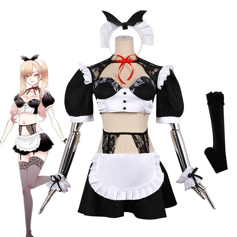 

Anime My Dress-Up Darling Marin Kitagava Sexy Dress Bunny Girl Maid Outfit Party Uniform Cosplay Costume Halloween Women 2022New
