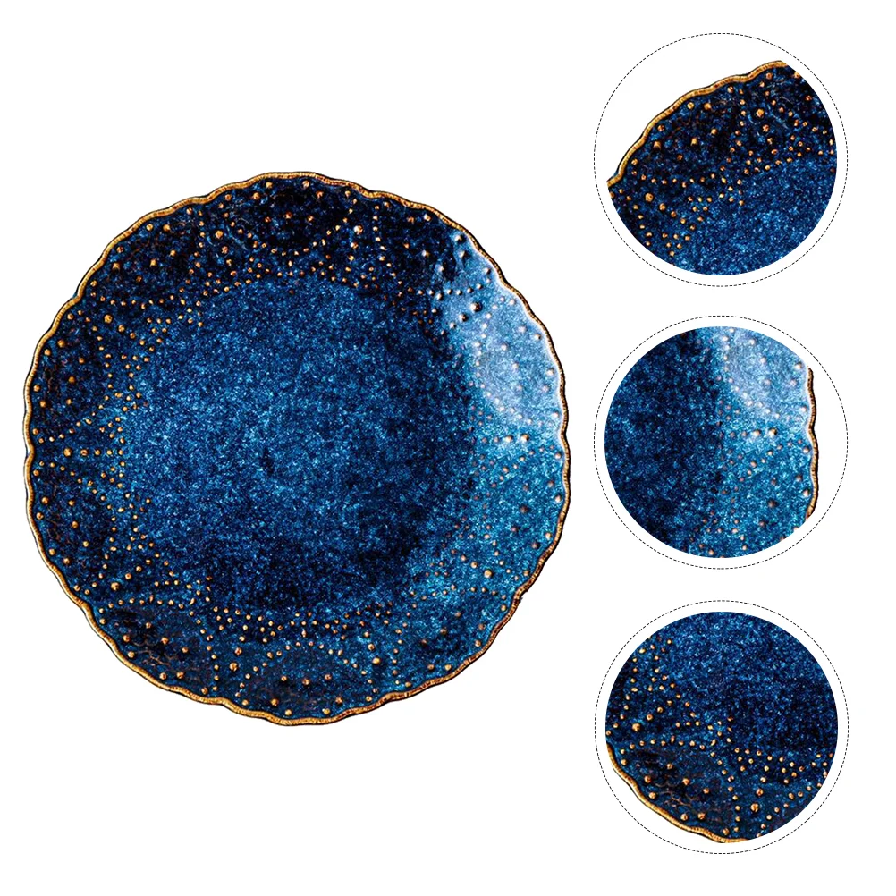 

Керамическая тарелка для стейка, креативное блюдо для сервировки еды, тарелка для хранения закусок в японском стиле