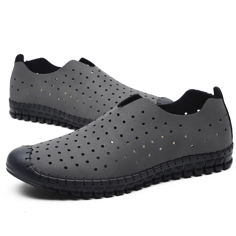 Мужские летние кожаные туфли ручной работы большие размеры 38-48