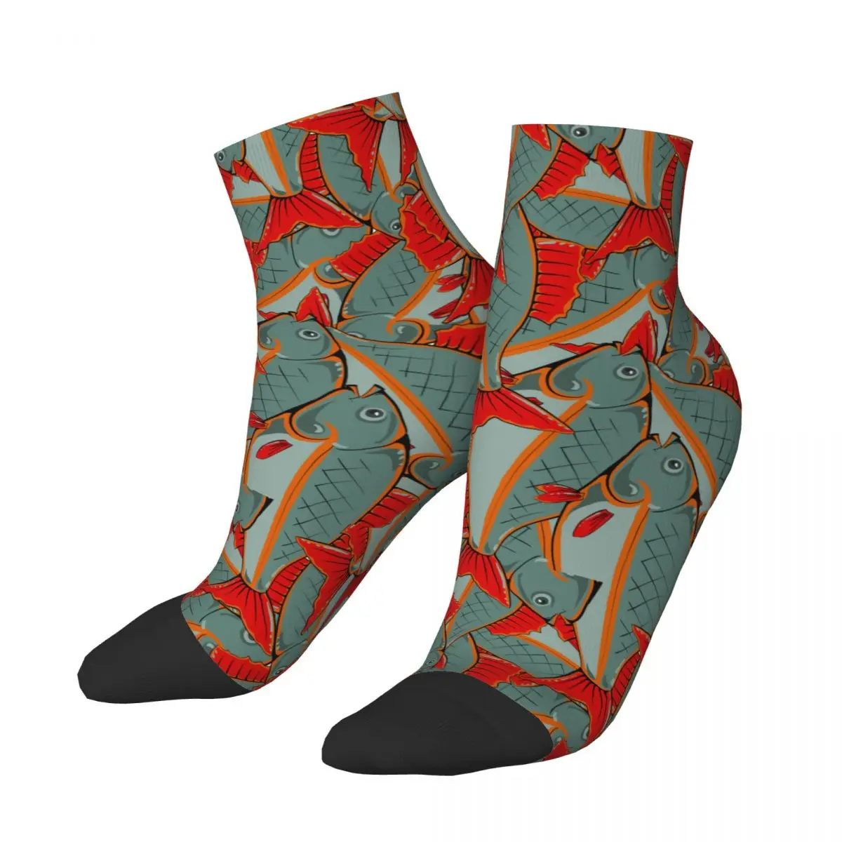 

Fresh Fishes With Red Fins And Tails Socks Short Unique Casual Breatheable Adult Ankle Socks