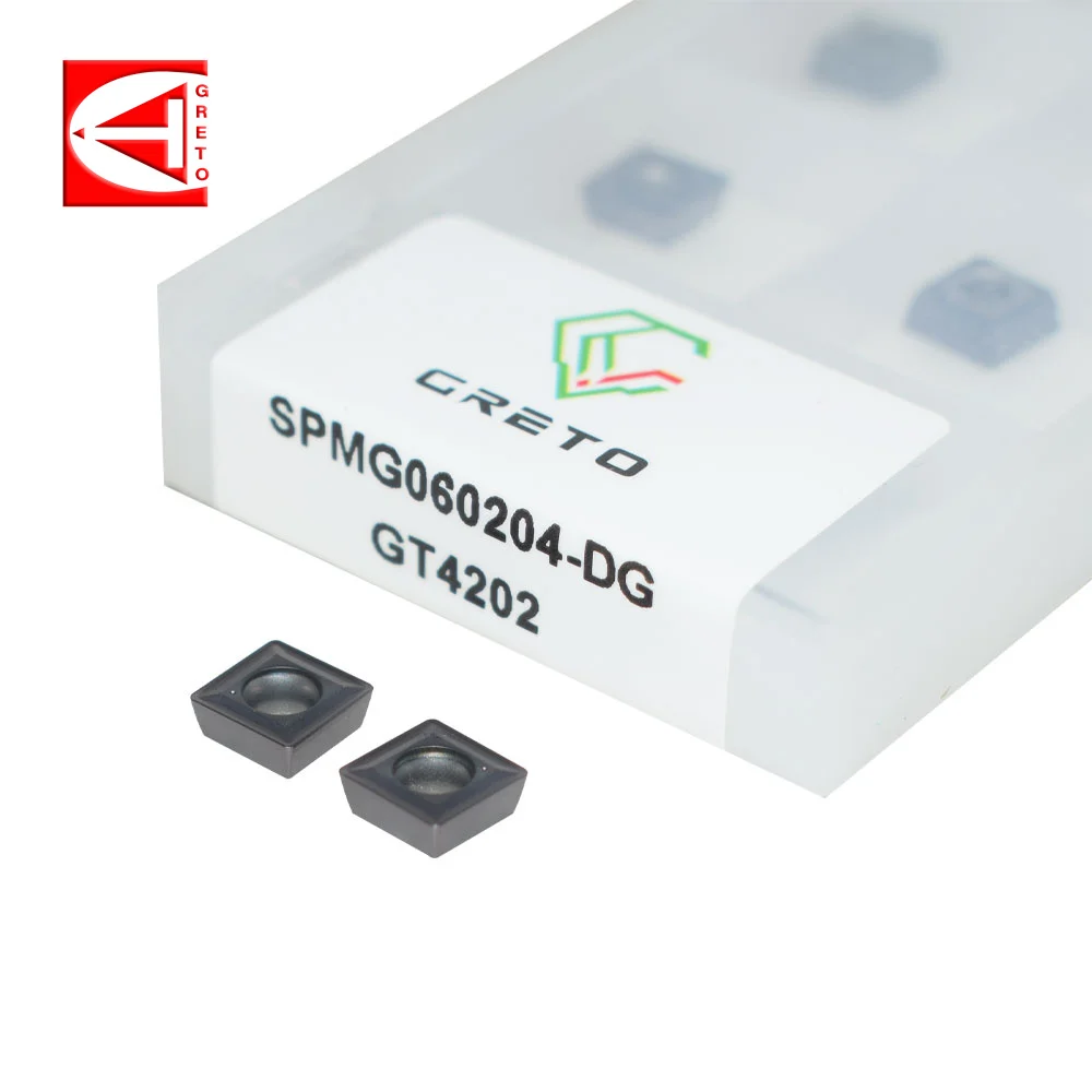 

GRETO SPMG060204-DG GT4201 GT4202 Tungsten Carbide Cutting Tool Plates Milling Inserts SPMG 060204